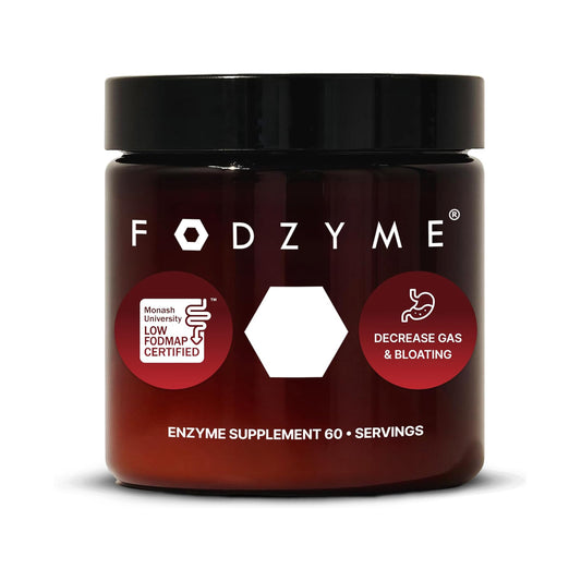 FODZYME® Home Kit Digestive Enzymes for Gut Health, Relief for Bloating, Gas, Constipation, Diarrhea, Abdominal Pain, Low FODMAP, 60 Dose